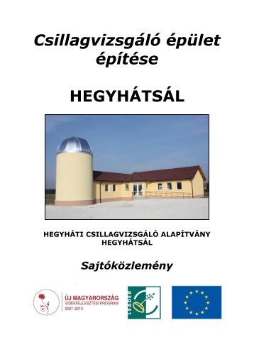 A Hegyháti Csillagvizsgáló Alapítvány rövid története - Körmend