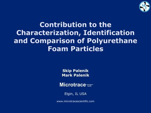 View Palenik Polyurethane Foam Particles Presentation - Projects at ...