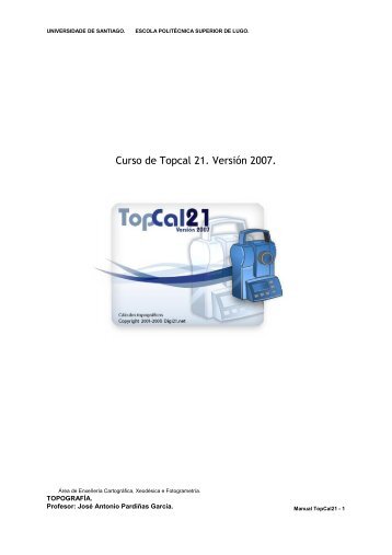 Curso de Topcal 21. Versión 2007. - Páxinas persoais - USC