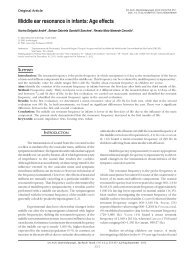 Middle ear resonance in infants: Age effects - SciELO