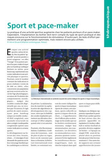 Sport et pace-maker - msport.net