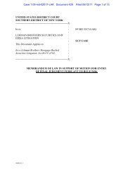 Memorandum of Law in Support of Motion for Entry of Final ...