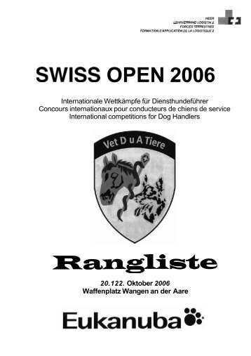 2006 Swiss Open - Wilkommen bei militaerhunde.ch