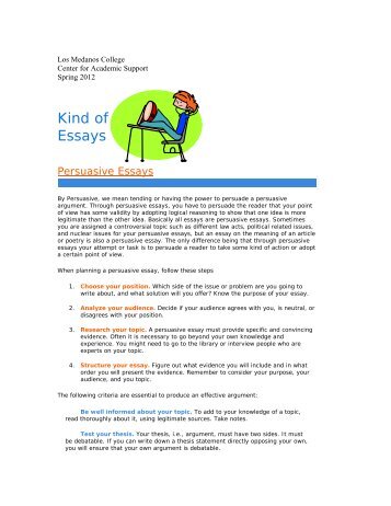 Argument /Persuasive Essay (PDF) - Los Medanos College