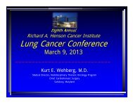 Lung Cancer Conference - Peninsula Regional Medical Center