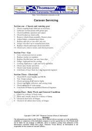 Download Caravan Service in PDF Format - Thomson Caravans