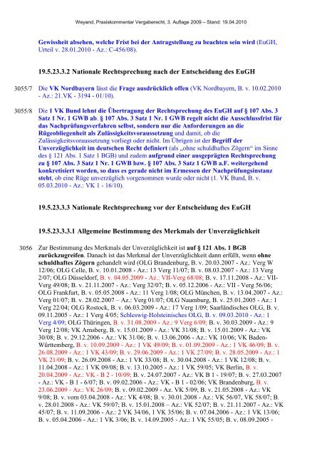 19. § 107 GWB - Einleitung, Antrag - Oeffentliche Auftraege