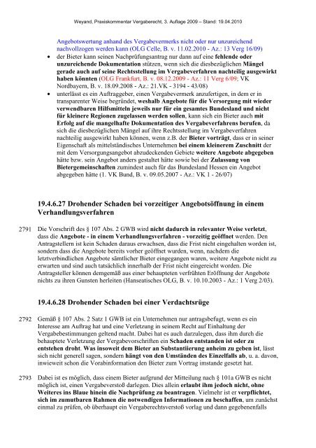 19. § 107 GWB - Einleitung, Antrag - Oeffentliche Auftraege