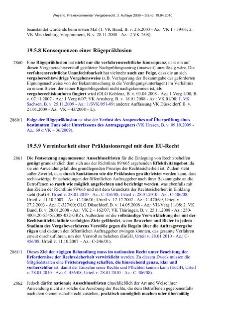 19. § 107 GWB - Einleitung, Antrag - Oeffentliche Auftraege