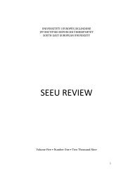 SEEU Review Vol. 5 Nr. 1 (pdf) - South East European University