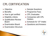 Sample Questions Programme Fees CPL ... - CILT Singapore