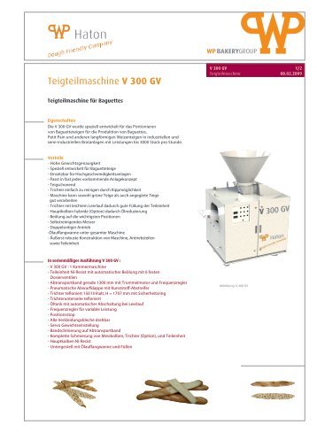 Teigteilmaschine V 300 GV - WP BAKERYGROUP