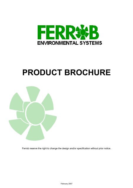 breathing life into your environment Product Brochure - Ferrob