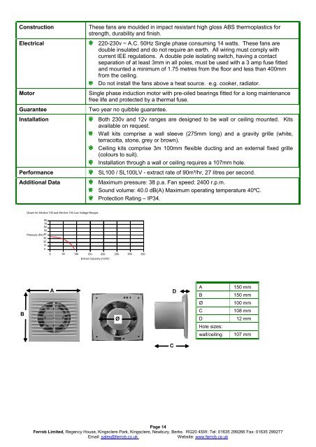 breathing life into your environment Product Brochure - Ferrob