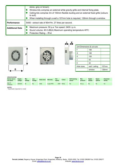 breathing life into your environment Product Brochure - Ferrob