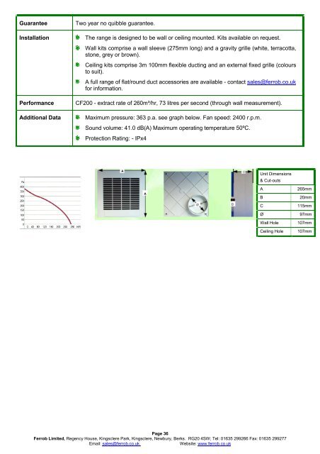 breathing life into your environment Product Brochure - Ferrob