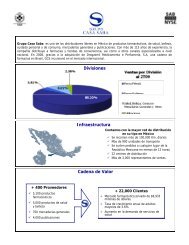 Di i i Divisiones Infraestructura Cadena de Valor - Casa Saba