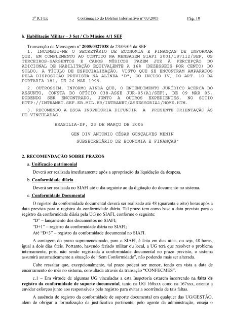 BInfo - 03 - 5Âª ICFEx - ExÃ©rcito Brasileiro