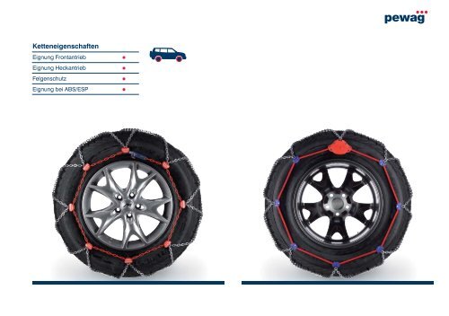 Zuordnungsliste pewag snox suv