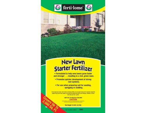 Label 10902 New Lawn Starter Fertilizer Approved 9-25-12 - Fertilome