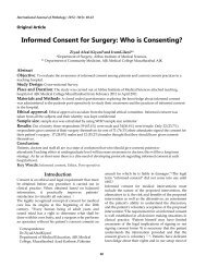 Informed Consent for Surgery: Who is Consenting? - International ...