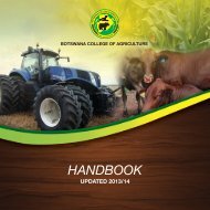 2013/14 Handbook - Botswana College of Agriculture