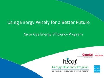 joint Nicor Gas and ComEd Program - The Smart Energy Design ...