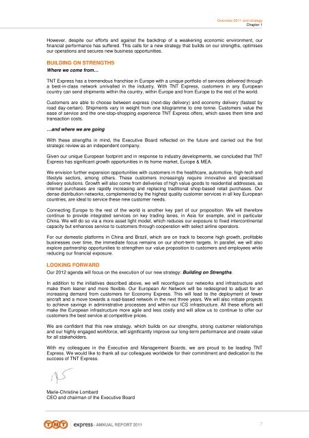 TNT Express Annual Report 2011