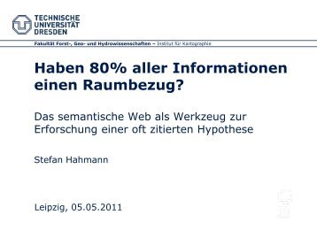 Haben 80% aller Informationen einen Raumbezug? - AKSW