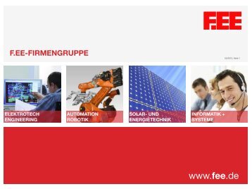 F.EE Unternehmenspräsentation - FEE - F.EE GmbH