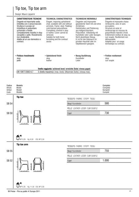 Verkaufspreisliste Europa 2011 SitzmÃ¶belundRelaxsessel ...