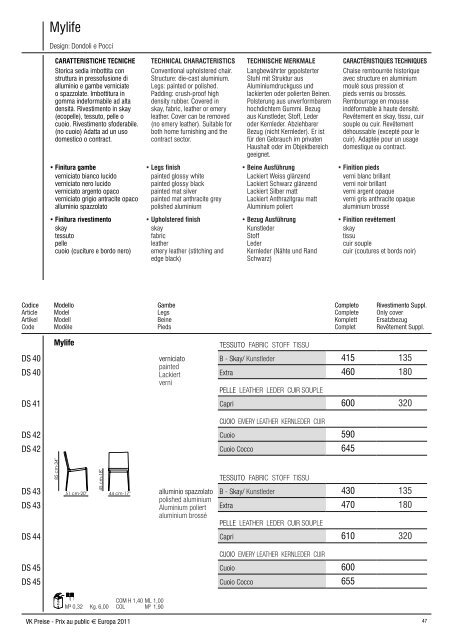 Verkaufspreisliste Europa 2011 SitzmÃ¶belundRelaxsessel ...