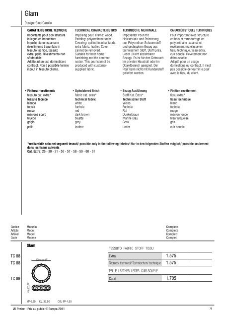 Verkaufspreisliste Europa 2011 SitzmÃ¶belundRelaxsessel ...