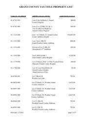 Tax Title List - Grant County Government