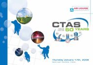 Recent realizations from CTAS - Air Liquide Welding