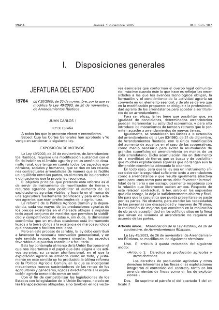 LEY 26/2005, de 30 de noviembre - BOE.es