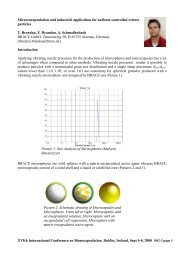 Microencapsulation and industrial application for uniform controlled ...