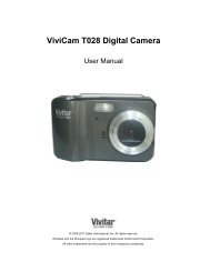 ViviCam T028 Camera Manual - Vivitar