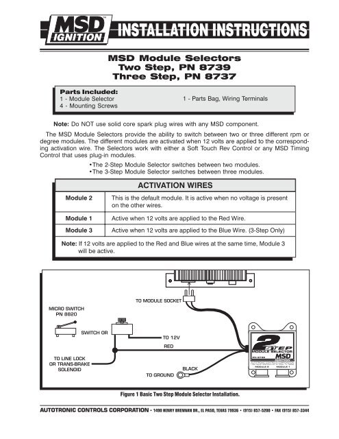 Pn 8739 8737 Mps Racing Pn 8739 8737 Mps Racing, Msd 2 Step 8739 Wiring Diagram