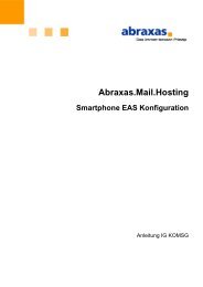 Abraxas.Mail.Hosting Smartphone EAS Konfiguration IG KOMSG