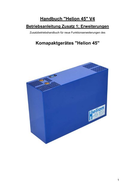 Handbuch "Helion 45" V4 Komapaktgerätes ... - IBH Technologie