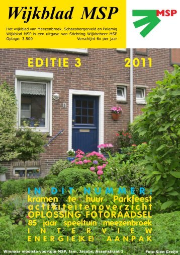 Wijkblad St. Wijkbeheer MSP, ed 3, 2011 - Mijn MSP