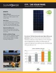 E19 / 240 SOLAR PANEL - Sunpower