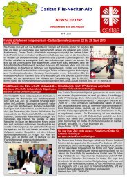 Caritas Fils-Neckar-Alb NEWSLETTER - Rottenburg-Stuttgart