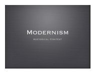 modernism timeline