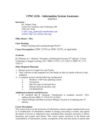 CPSC 6126 â Information System Assurance