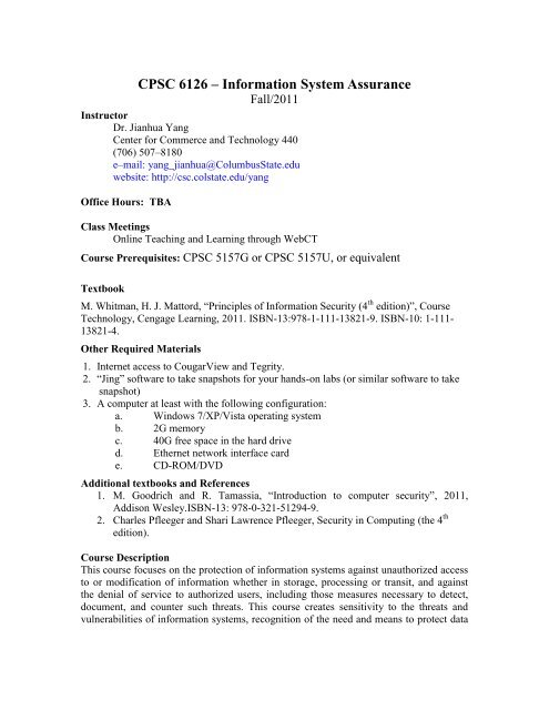 CPSC 6126 â Information System Assurance