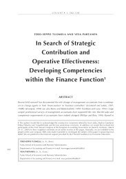 In Search of Strategic Contribution and Operative Effectiveness - LTA