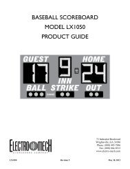 Download PDF Manual for LX1050 Scoreboard - Scoreboards