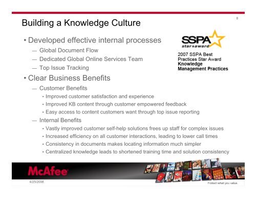 McAfee Case Study - Service Strategies